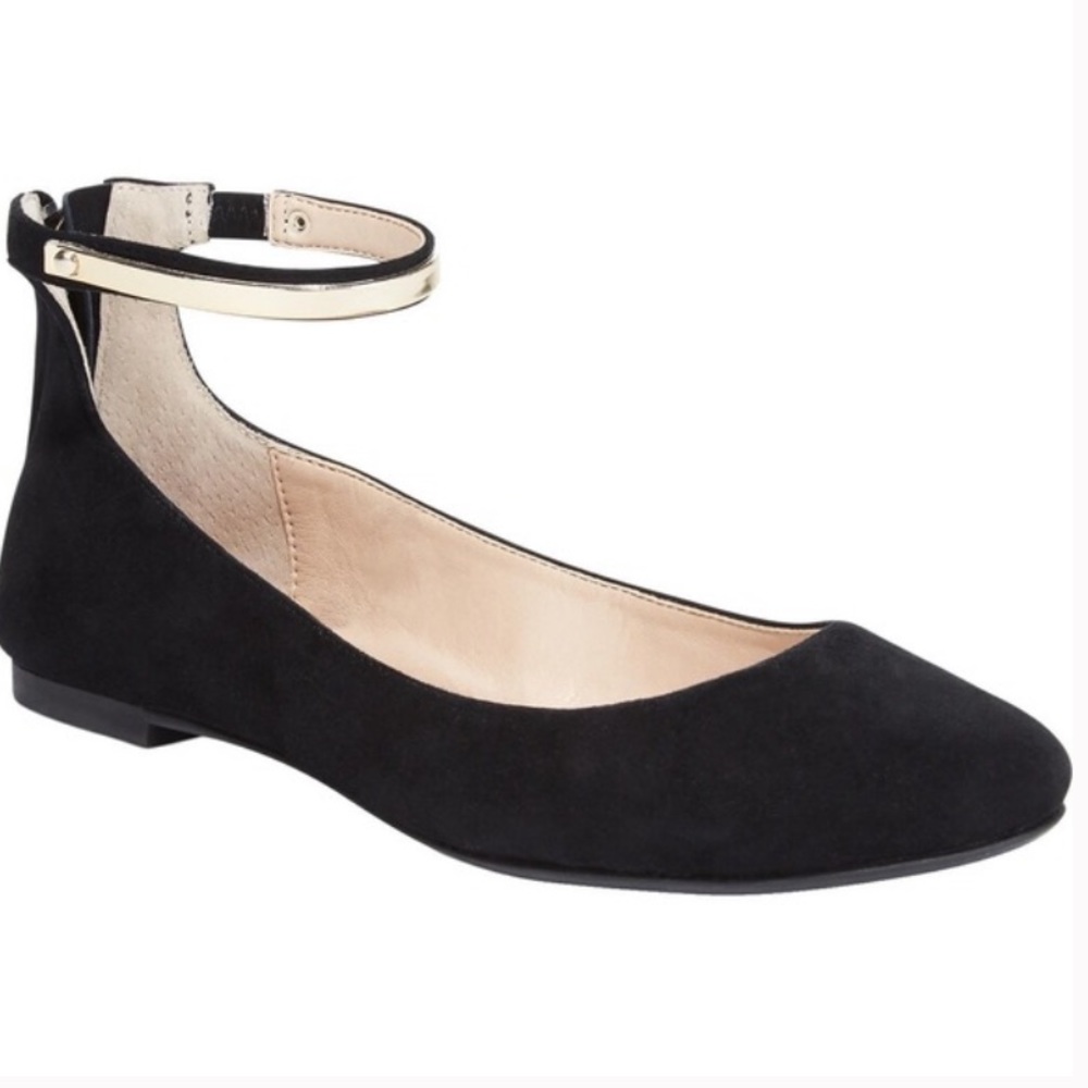 French Connection Jaymey Black Suede Flats - Picture 1 of 5